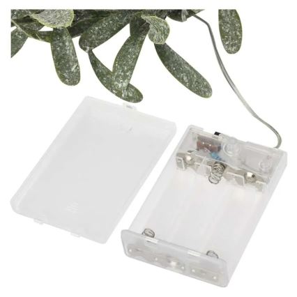 LED Ziemassvētku vainags, 25 LED / 3×AA, diametrs 35 cm