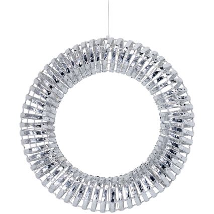 LED Ziemassvētku vainags 30xLED/3xAA Ø 40 cm silti balta / sudraba