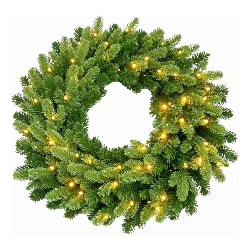 LED Ziemassvētku vainags 50xLED/3xAA 8 režīmi Ø 60 cm siltā balta