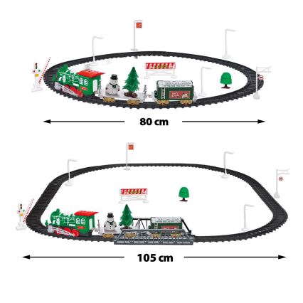 LED Ziemassvētku vilcieniņš LED/2xAA silti balts