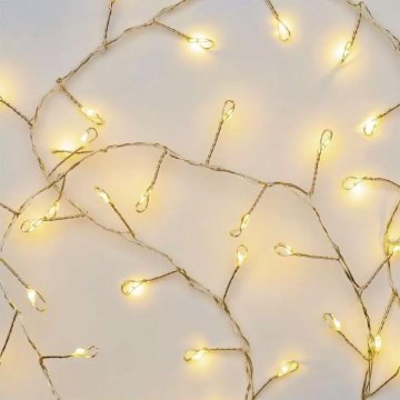 LED Ziemassvētku virtene 100xLED/3xAA 2,7m silti balta