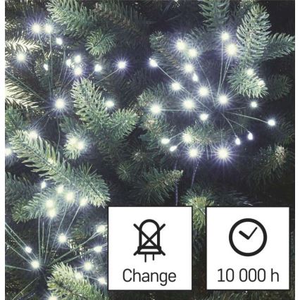 LED Ziemassvētku virtene 150xLED/5,35m vēsi balta