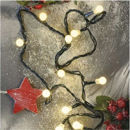 LED Ziemassvētku virtene 200 LED/8 funkcijas, 20 m, IP44, siltā baltā