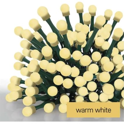 LED Ziemassvētku virtene 200 LED/8 funkcijas, 20 m, IP44, siltā baltā