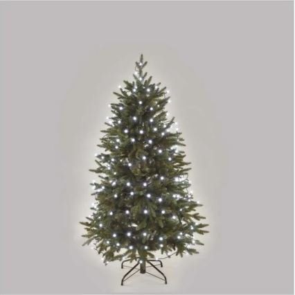 LED Ziemassvētku virtene, 200 LED, 8 režīmi, 20 m, IP44, auksti balta