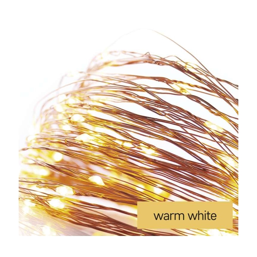 LED Ziemassvētku virtene 20xLED/2,4m silti balta