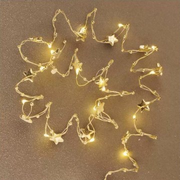 LED Ziemassvētku virtene 20xLED/2xAA 2,2 m silti balta