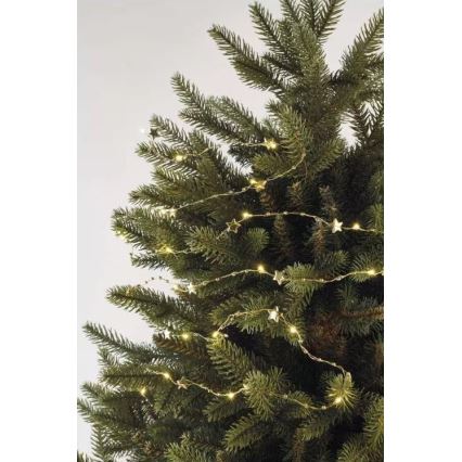 LED Ziemassvētku virtene 20xLED/2xAA 2,2 m silti balta
