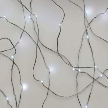 LED Ziemassvētku virtene 20xLED/2xAA 2,4m auksti balta