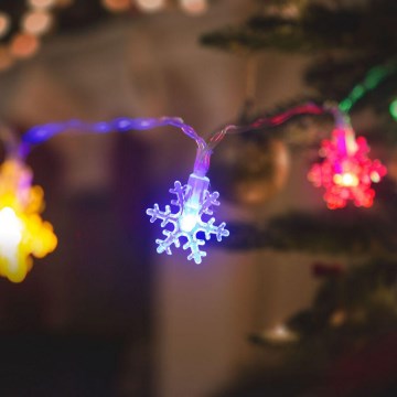 LED Ziemassvētku virtene 20xLED/3xAA 2,3m daudzkrāsaina