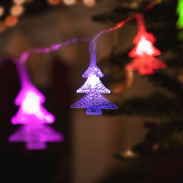 LED Ziemassvētku virtene 20xLED/3xAA 2,3m daudzkrāsaina