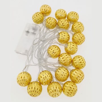 LED Ziemassvētku virtene 20xLED/3xAA 2,5m silti balta