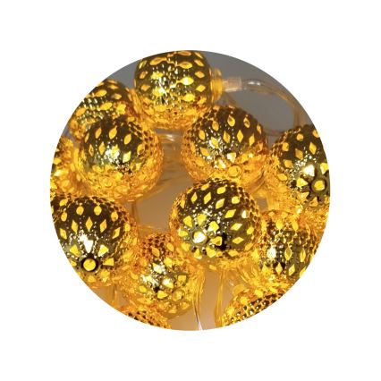 LED Ziemassvētku virtene 20xLED/3xAA 2,5m silti balta
