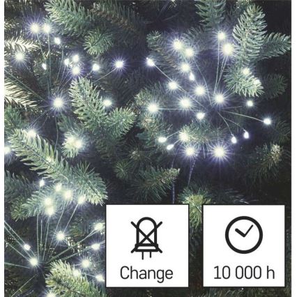 LED Ziemassvētku virtene 300xLED/8,2m vēsi balta