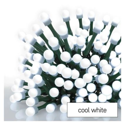 LED Ziemassvētku virtene 300xLED/8 režīmi 35m auksti balta