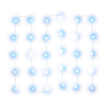 LED Ziemassvētku virtene 30xLED/3xAA 3,3m auksti balta