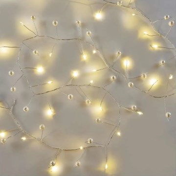 LED Ziemassvētku virtene 40xLED/3xAA 1,5 m silti balta