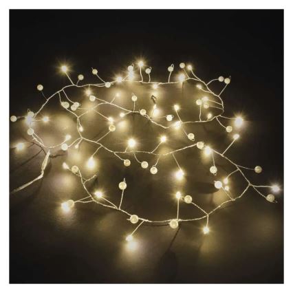 LED Ziemassvētku virtene 40xLED/3xAA 1,5 m silti balta