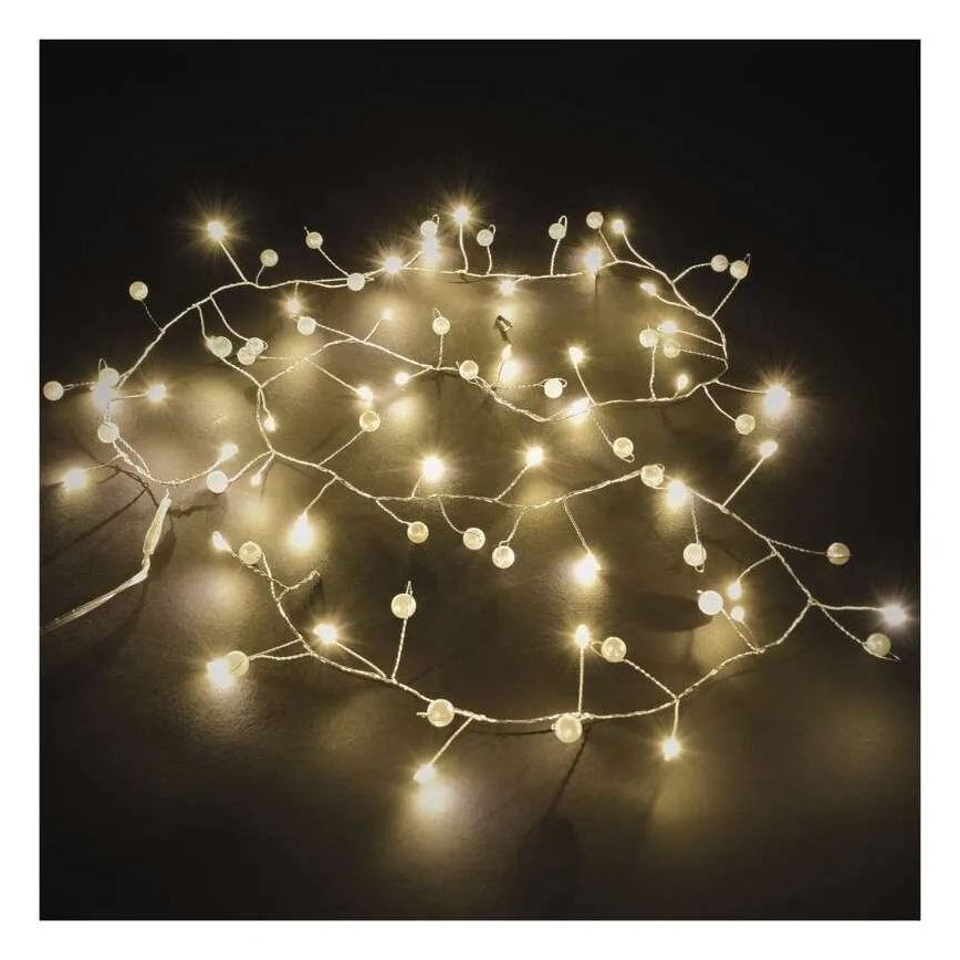LED Ziemassvētku virtene 40xLED/3xAA 1,5 m silti balta