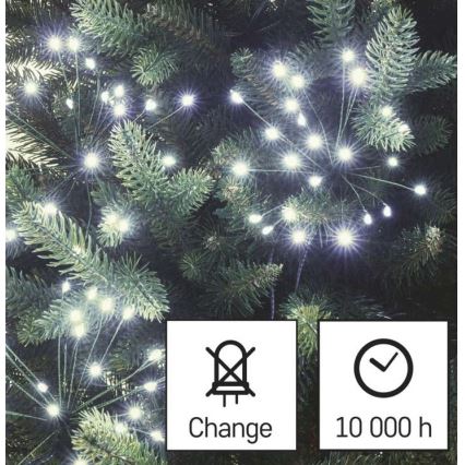 LED Ziemassvētku virtene 450xLED/11m vēsi balta