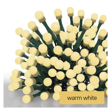 LED Ziemassvētku virtene 80 LED/230V/8 režīmi 13 m IP44 silti balta