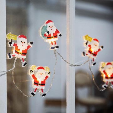 LED Ziemassvētku virtene ar piesūcekņiem 6xLED/2xAA 1,2m siltā balta santa
