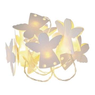 LED Ziemassvētku virtene CHAIN 10xLED/2xAA 1,65m siltā baltā