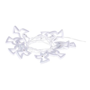 LED Ziemassvētku virtene CHAIN 10xLED/2xAA 1,85m siltā balta
