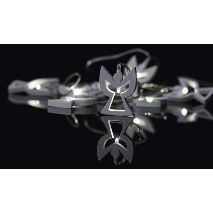LED Ziemassvētku virtene CHAIN 10xLED/2xAA 1,85m siltā balta