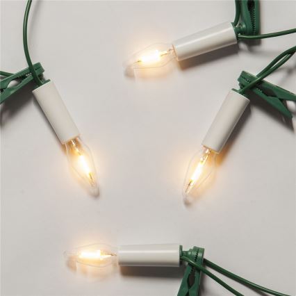 LED Ziemassvētku gaismas virtene FELICIA FILAMENT 16xLED 13,5m silti balta, Ražots Čehijā