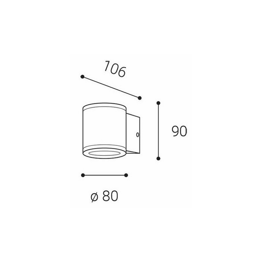 LED2 - Āra sienas gaismeklis MIDO 1xGU10/50W/230V antracīts IP54