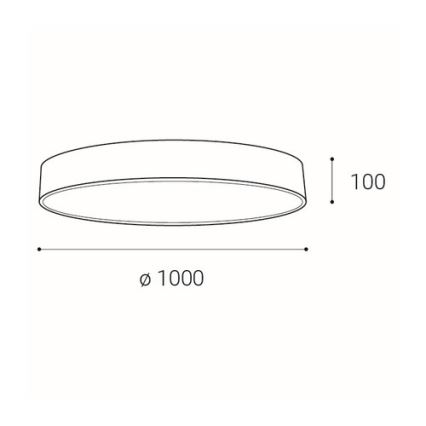 LED2 - LED Aptumšojama griestu lampa MONO LED/153W/230V 3000K/4000K balta