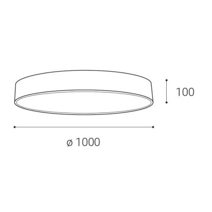 LED2 - LED Aptumšojama griestu lampa MONO LED/153W/230V 3000K/4000K melna