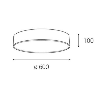 LED2 - LED Aptumšojama griestu lampa MONO LED/60W/230V 3000K/4000K balta