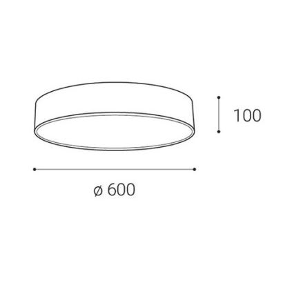 LED2 - LED Aptumšojama griestu lampa MONO LED/60W/230V 3000K/4000K melna