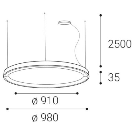 LED2 - LED Aptumšojama lustra ar auklu BELLA LED/80W/230V 3000K/4000K, brūna