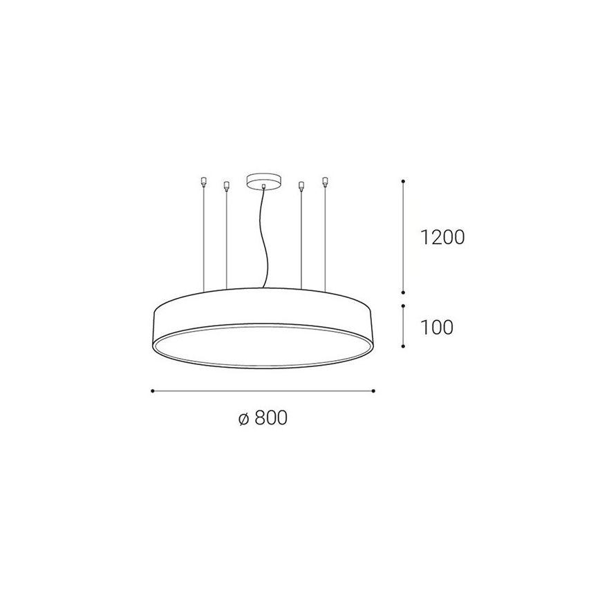 LED2 - LED Aptumšojama lustra ar auklu MONO LED/100W/230V 3000K/4000K, melna