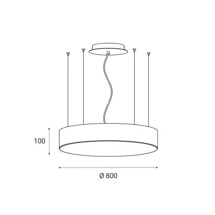 LED2 - LED Aptumšojama lustra ar auklu MONO LED/100W/230V