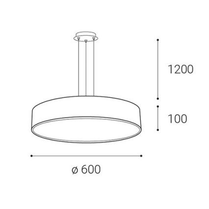 LED2 - LED Aptumšojama lustra ar auklu MONO LED/60W/230V 3000K/4000K balta