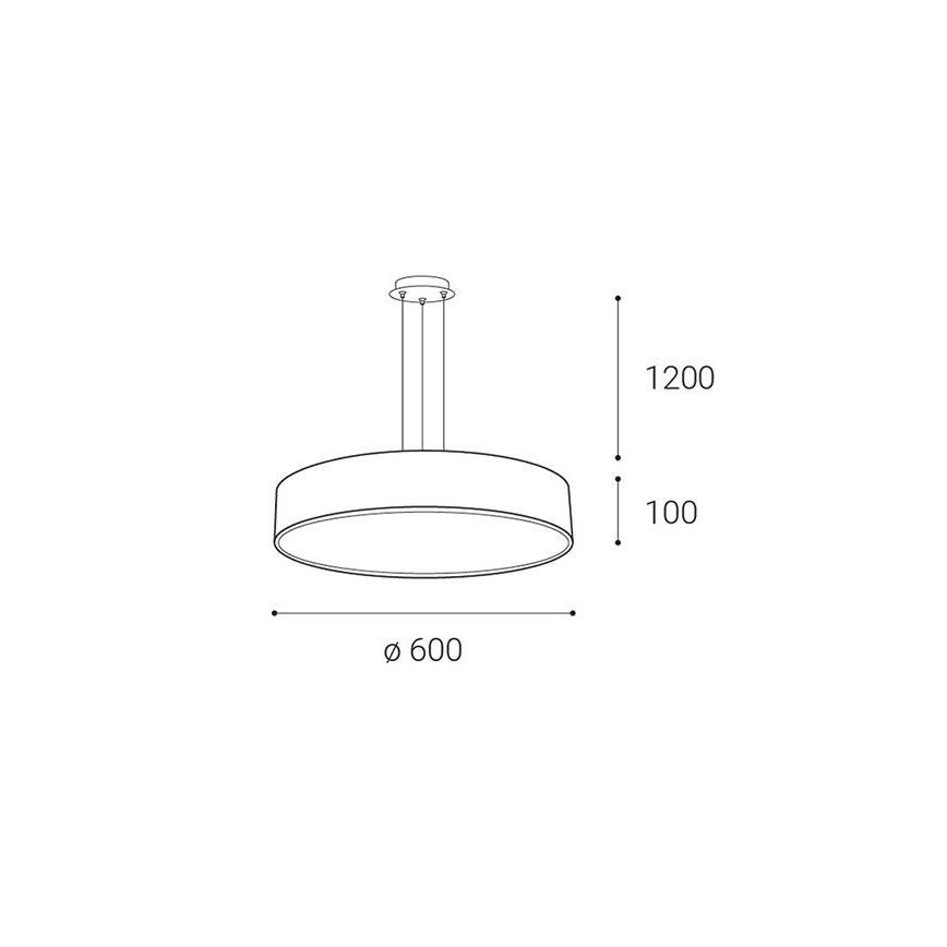 LED2 - LED Aptumšojama lustra ar auklu MONO LED/60W/230V 3000K/4000K balta
