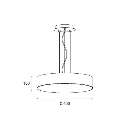 LED2 - LED Aptumšojama lustra ar auklu MONO LED/60W/230V