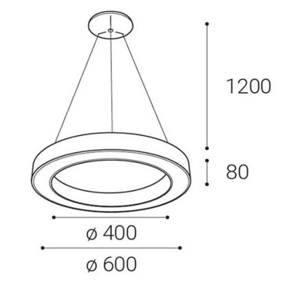 LED2 - LED Aptumšojama lustra ar auklu SATURN LED/50W/230V 3000K/4000K, melna