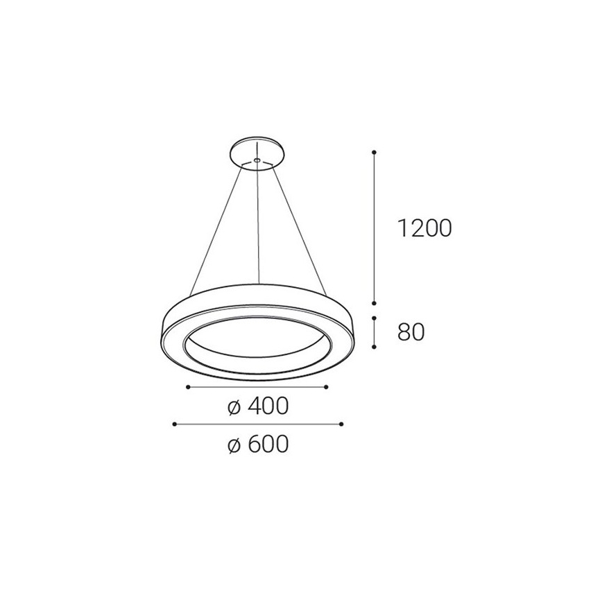LED2 - LED Aptumšojama lustra ar auklu SATURN LED/50W/230V 3000K/4000K, melna