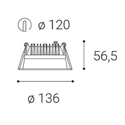 LED2-LED Aptumšojama vannas istabas iegremdējama lampa ZETA LED/15W/230V 4000K IP44