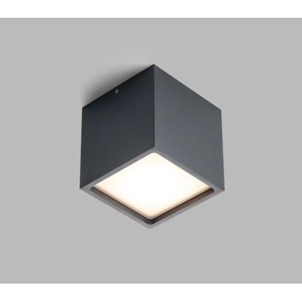 LED2 - LED Āra griestu gaismeklis CUBE LED/12W/230V antracīts IP54