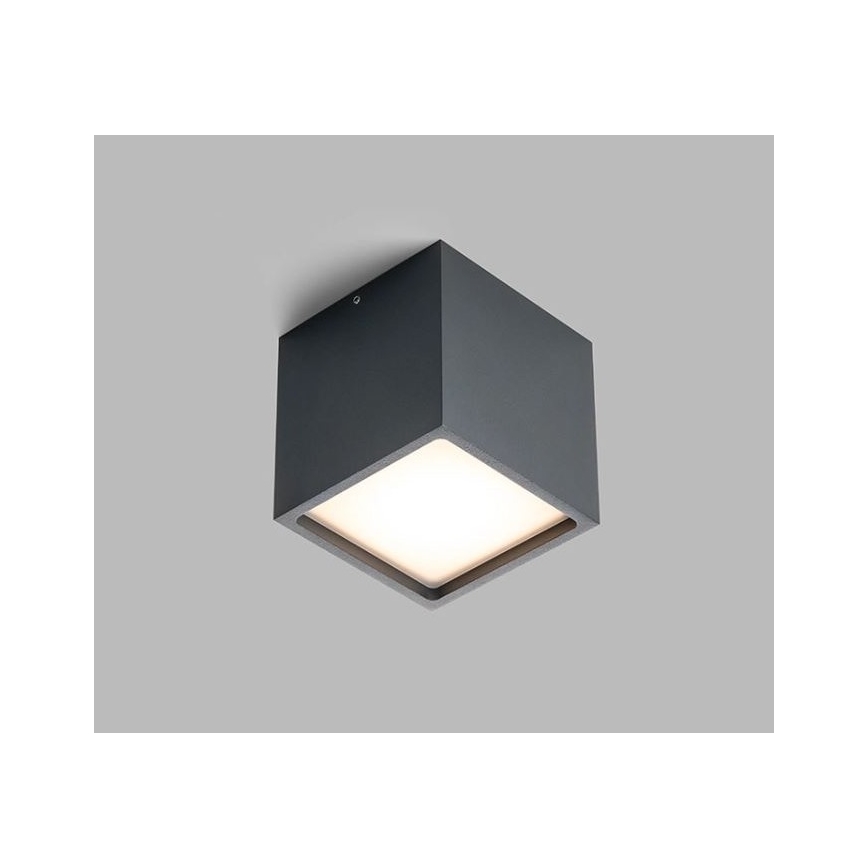 LED2 - LED Āra griestu gaismeklis CUBE LED/12W/230V antracīts IP54