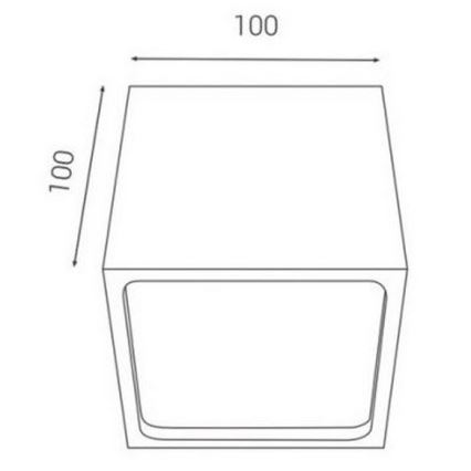 LED2 - LED Āra griestu gaismeklis CUBE LED/12W/230V antracīts IP54