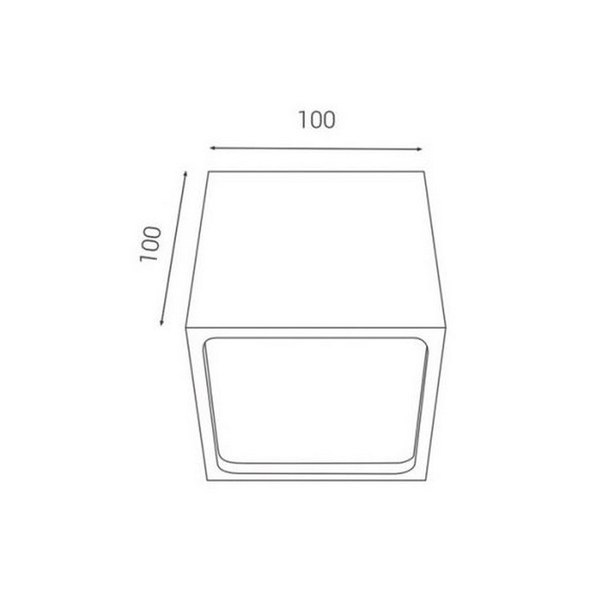 LED2 - LED Āra griestu gaismeklis CUBE LED/12W/230V antracīts IP54