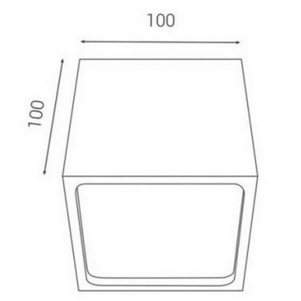 LED2 - LED Āra griestu gaismeklis CUBE LED/12W/230V balts