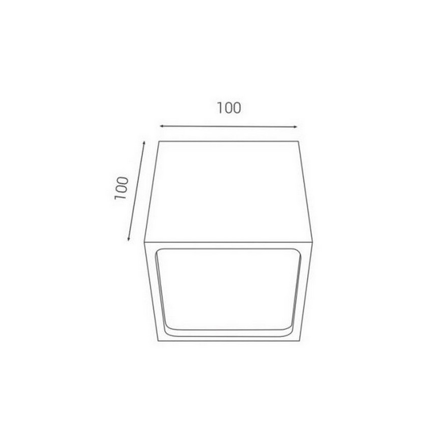 LED2 - LED Āra griestu gaismeklis CUBE LED/12W/230V balts